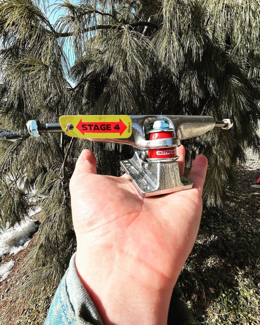 stage 4 skate trucks at Backwoods Snowboards and Skateboards in Auburn Maine