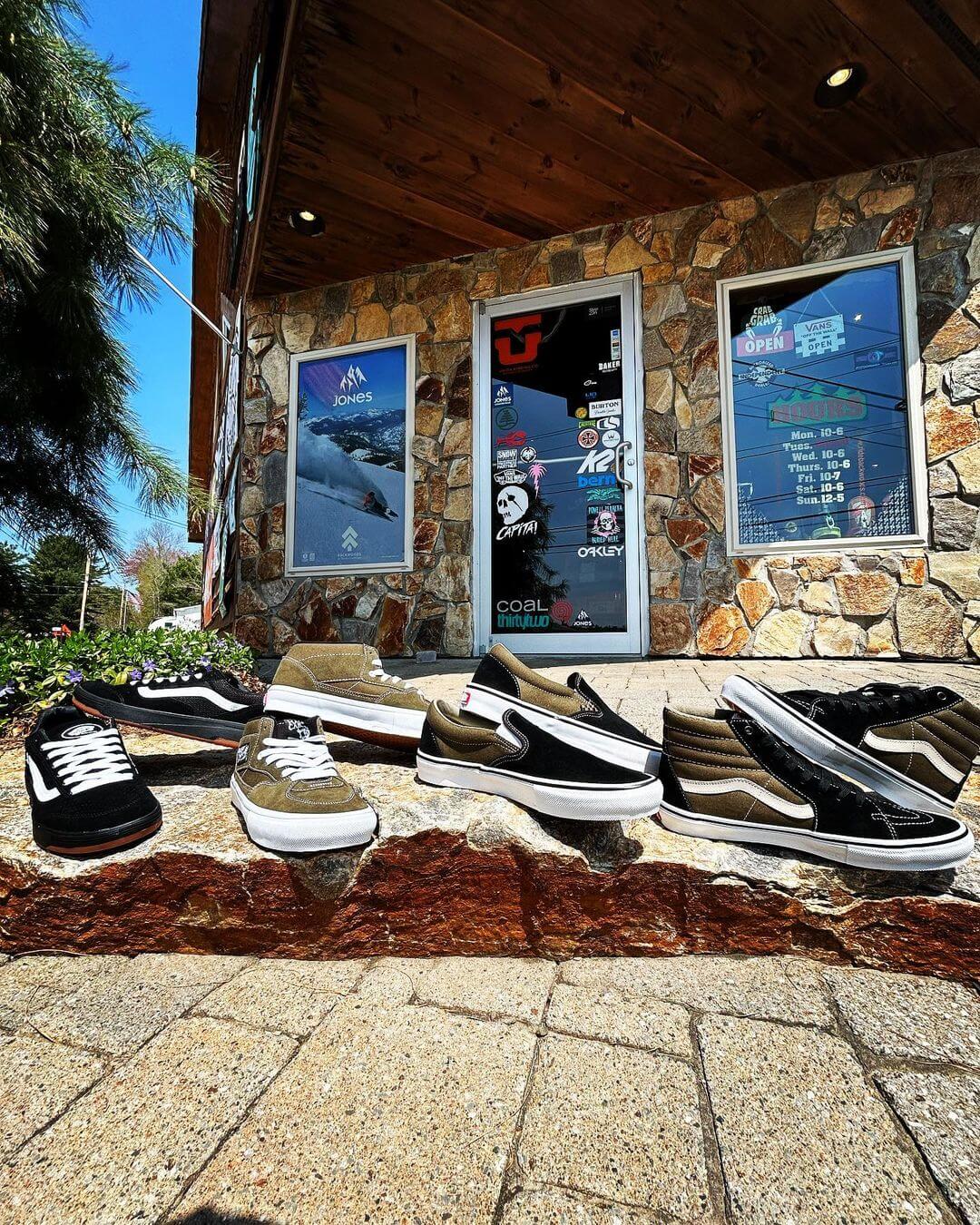 selection of Vans skate shoes at Backwoods Snow and Skate Auburn Maine