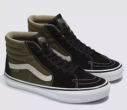 Olive colored vans discount