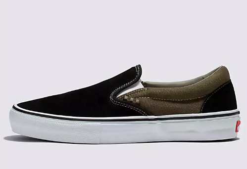 Olive green hot sale slip on vans