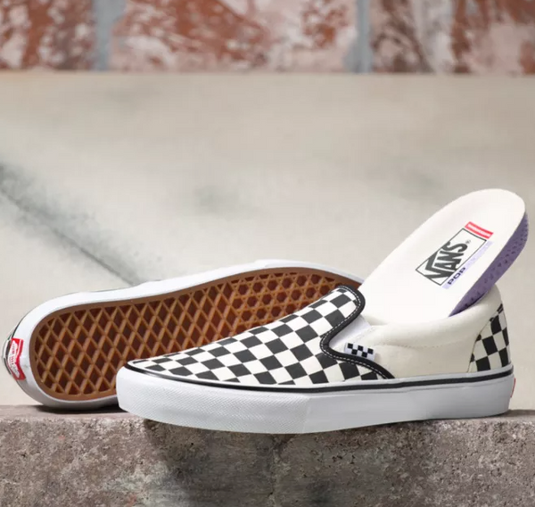 Vans slip top on 47 checkerboard