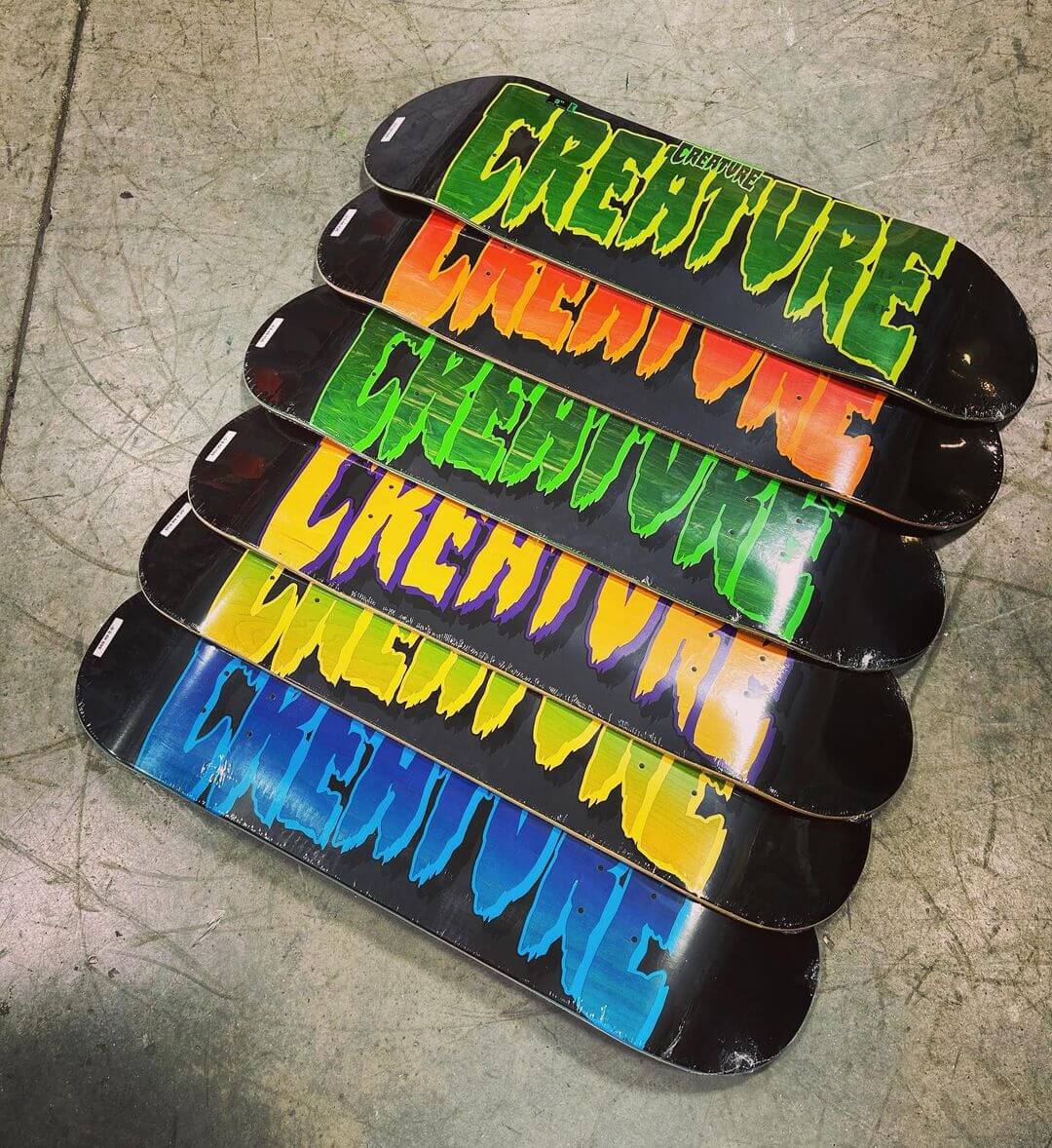 Creature skate decks  at Backwoods Snowboards and Skateboards in Auburn Maine