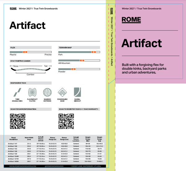 Rome Artifact Snowboard 2027