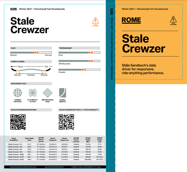 Rome Stale Crewzer Snowboard 2027