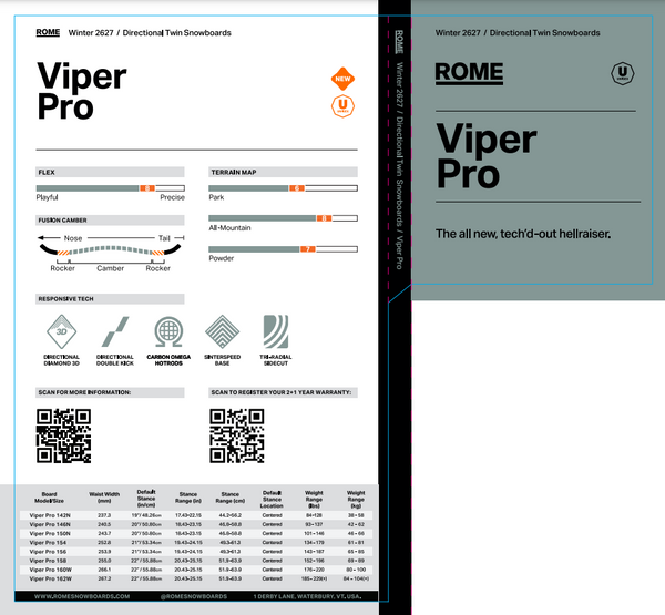 Rome Viper Pro Snowboard 2027