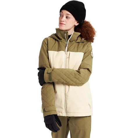 Burton Women's Tulum Stretch Jacket Martini Olive / Crème Brûlée 2022