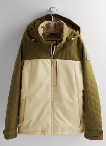 Burton Women's Tulum Stretch Jacket Martini Olive / Crème Brûlée 2022