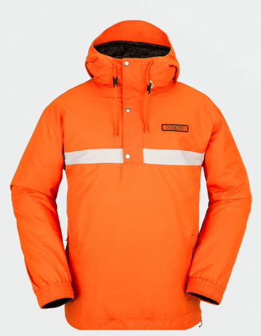 Volcom Men's Longo Pullover Jacket Orange Shock 2023